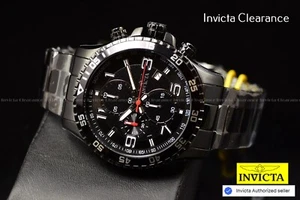 NUEVO Reloj Invicta MenS 45 mm Especial PILOTO CRONÓGRAFO COMBATE TRIPLE NEGRO SS - Imagen 1 de 9