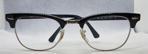 Ray-Ban Black/Silver Clubmaster Eyeglasses Frames W/Case RB5154 2000 49-21-140 - Picture 1 of 8