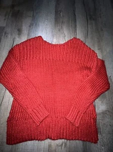 Universal Thread Rust Pullover Sweater Women's M Warm & Chunky Side Slits - Picture 1 of 6