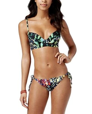 Rachel Roy Push-Up UW Bralette Top & Side Tie Hipster Bikini Size L Swimsuit NWT - Image 1 of 4