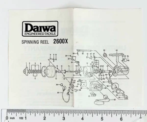 Carrete giratorio Dawia modelo 2600x lista de piezas - Imagen 1 de 2