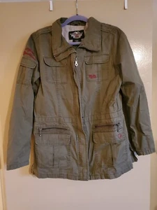 Vintage Harley Davidson Jacket Adult Medium Cargo Freedom Motorcycle Bomber - Picture 1 of 15