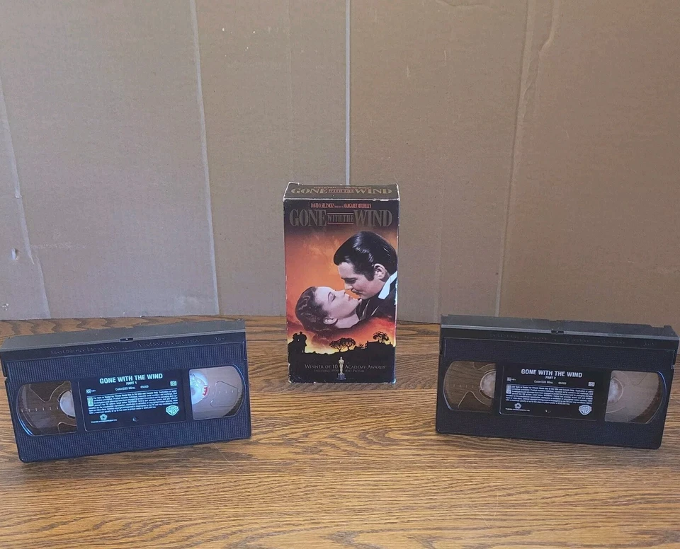 Vintage Warner Brothers Gone With The Wind VHS Box Set Clark Gable Classic  - Image 1 of 4