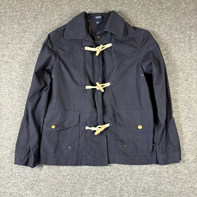Chaps Wood Toggle Jacket Womens Small S Navy Blue Nautical - Image 1 of 4