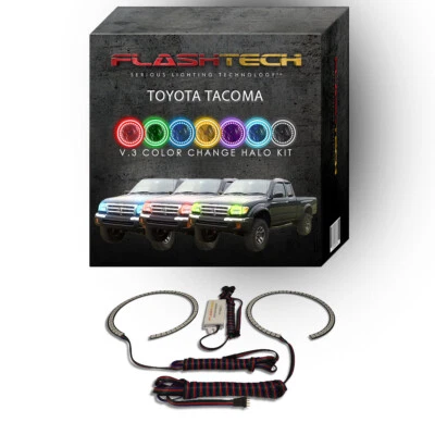 Kit Halo LED Multicolor Cambiante RGB para Faros Toyota Tacoma 1998-2000 Foto 1 de 4