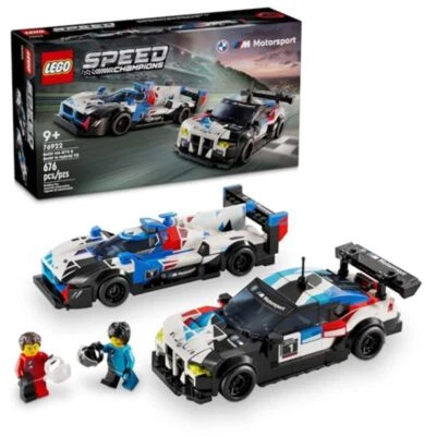 乐高 Speed Champions 宝马 M4 GT3 和宝马 M 混合 V8 赛车,宝马儿童玩具 wi — 第 1/4 张图片
