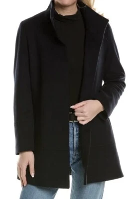 Fleurette 100% Wool Women’s Car Coat Size 2 Navy Blue. - Image 1 of 3