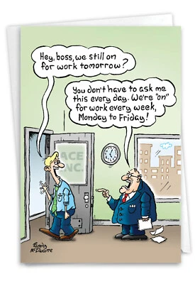 1 Tarjeta de Aniversario Divertida con Sobre - On For Tomorrow C6988ANG-WA Foto 1 de 4