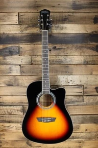 Washburn WA90CE Acoustic Electric Dreadnought  Guitar  - VSB #W2418 - Picture 1 of 11