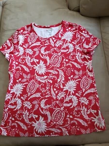 Craft And Barrow Womens ClassicTee-Shirt Striped SIZE PL - Picture 1 of 9