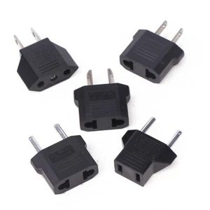 2Pcs European US AU EU US To EU/EU To US Plug Adapter Euro Travel Power Adapter - Photo 1/17