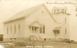 BEECH GROVE CHURCH, OHIO OR INDIANA, RPPC, VINTAGE POSTCARD (U306) - Picture 1 of 2