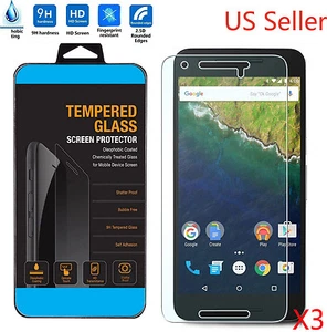 3X 9H ULTRA CLEAR TEMPER GLASS SCREEN PROTECTOR For HUAWEI GOOGLE NEXUS 6P USA - Picture 1 of 4