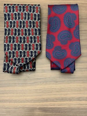 Corbatas para hombre rojas cachemira patrón clave negocios carrera boda corbatas Foto 1 de 4