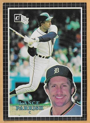 LANCE PARRISH DETROIT TIGERS #53 - DONRUSS 3 x 5 MINT 1985 - Image 1 of 2