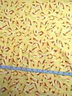 1 yd 100% Cotton Fabric Reddish Brown with Yellow Squash All Over by VIP