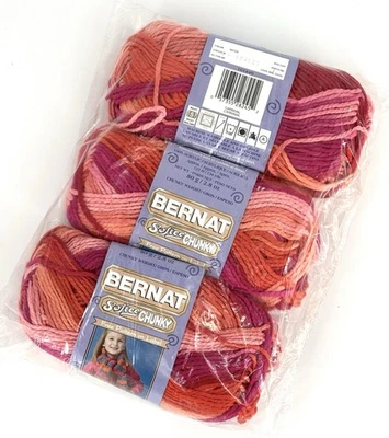 Bernat Softee Grueso en Color Carnaval - Paquete de 3 Sellados de Fábrica - DESTASH Foto 1 de 2