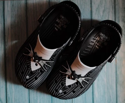 Crocs Nightmare Before Christmas Jack Skellington Clogs M9  NWT - Image 1 of 4