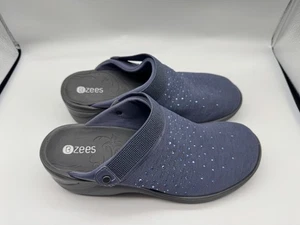 Zapato zueco brillante azul bedazellado BZees para mujer talla 8,5 M - Imagen 1 de 11