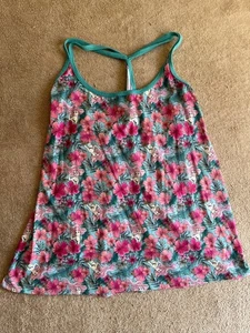 Torrid Disney Ariel Little Mermaid Racerback Tank Top Tropical Hibiscus Size 3 - Picture 1 of 10