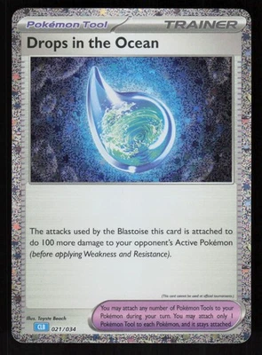 Drops in the Ocean 021/034 Holo Trading Card Game Classic LP-NM - Image 1 of 2