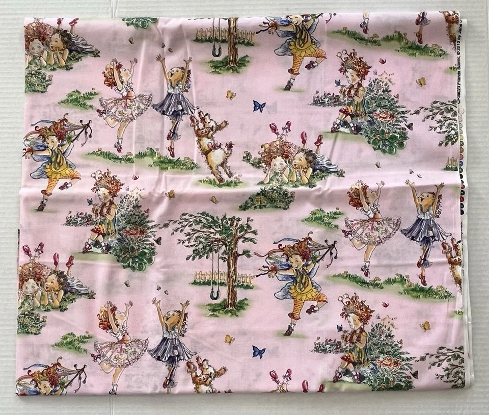 Fancy Nancy Fabric 2010 Friends Scenic Pink Springs Creative 3 Yards - Image 1 of 4