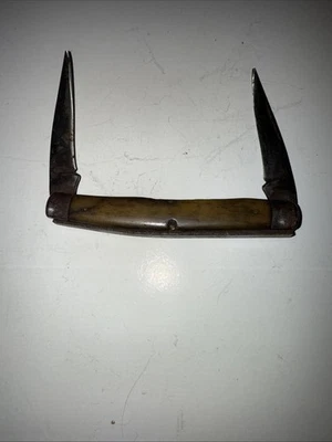 Navaja de Bolsillo Sheffield James Barber Años 1800 De Colección 2 Hojas Acero Inoxidable Foto 1 de 4