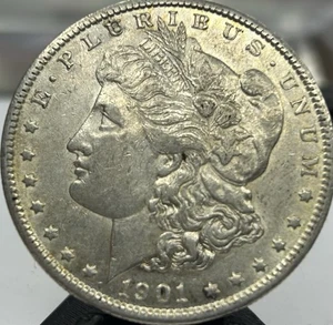 1901 O Morgan Dollar CH AU Choice About Uncirculated Silver $1 Coin - Picture 1 of 2
