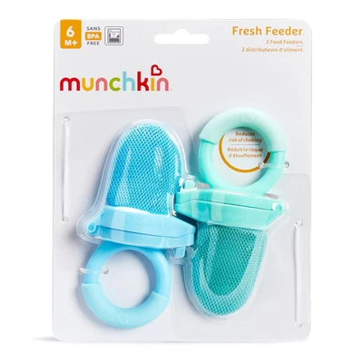 Alimentador para bebés Munchkin para alimentos frescos y frutas, paquete de 2, azul/como nuevo Foto 1 de 3