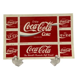 Coca Cola Postcard Stickers Around The World Journal Craft Vintage 90s Collect - Picture 1 of 8