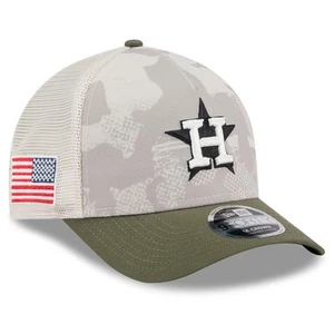 Men's New Era Light Beige/Olive Houston Astros 2025 Armed Forces Day 9FORTY - Picture 1 of 5
