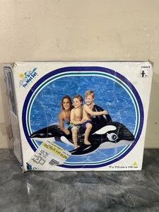 Vintage 1997 Intex The Wet Set 58561 Inflatable Whale RIDE-ON 84"X43" - Open Box - Picture 1 of 5