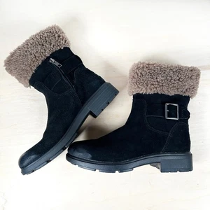 UGG Harrison Cuff Winterstiefel Schwarz Wildleder Damen Neu Größe 7, EU 38 Schnee - Bild 1 von 8