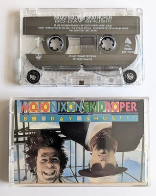 MOJO NIXON & SKID ROPER Bo-Day-Shus!!! cassette 1987 Enigma ELVIS IS EVERYWHERE - Image 1 of 2
