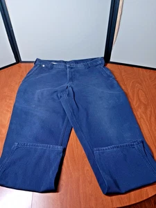 Pantalones de Trabajo Carhartt FR 36x30 RESISTENTE A LAS LLAMAS Azul Marino Lona 371-20 Mecánico - Imagen 1 de 10