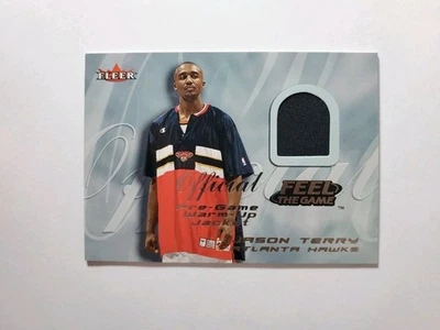Camiseta deportiva Jason Terry 2000 Fleer Feel The Game usada Hawks 1-A Foto 1 de 2