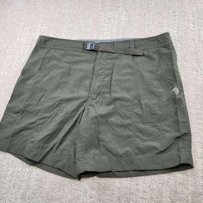 Mountain Hardwear Shorts Men 38 Belted Canyon Hybird  7" Green Hiking NEW - Image 1 of 4