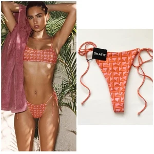 Skatie Tropicana Elsa side tie bikini bottom large NEW - Picture 1 of 9