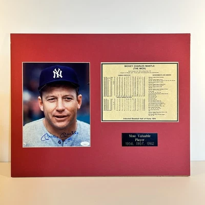 Mickey Mantle Signed 8x10 Photo “536 HRs” Inscribed JSA Certified Yankees Legend - Image 1 of 4