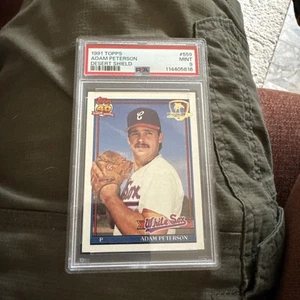 1991 Topps Desert Shield #559 ADAM PETERSON PSA 9 WHITE SOX - Picture 1 of 2