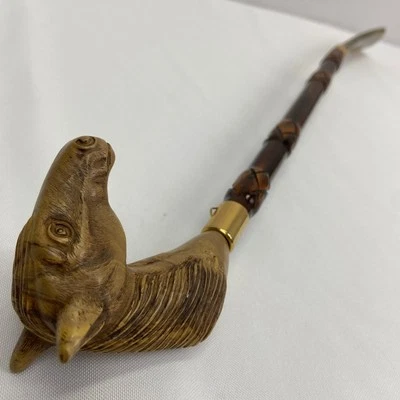 "Zapato vintage cuerno palo bambú vestido cabeza caballo mango 22"" hecho en Italia" Foto 1 de 4