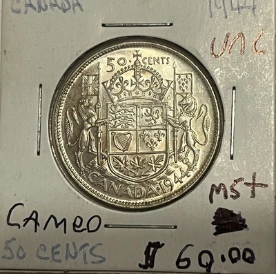 Canada 1944 50 Cents - Silver - George VI - UNC - Image 1 of 2