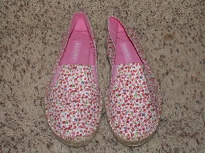 REPORT PINK FLOWER PATTERN GEORGE4 SLIP ON FLATS WOMENS SHOES SIZE 5 NEW NWOB - Image 1 of 4