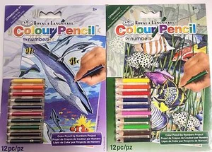 Hágalo usted mismo Pez Delfín Niños Color por Número Kit 5X7 Paquete Lote - Imagen 1 de 3
