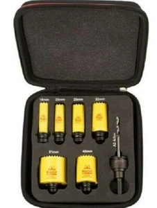 Starrett BI-METAL FAST CUT ULTI-MATE HOLE SAW KIT SRTKFC06071 6Pieces +A3 Arbor - Picture 1 of 1