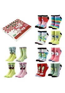 Twelve (12) Pair ~ Bioworld™ ~ Crew-Ankle Socks ~ Unisex ~ SpongeBob Squarepants - Picture 1 of 9