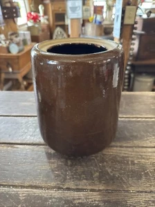 Antiker braun glasierter Topf oder Bohnentopf  - Bild 1 von 6