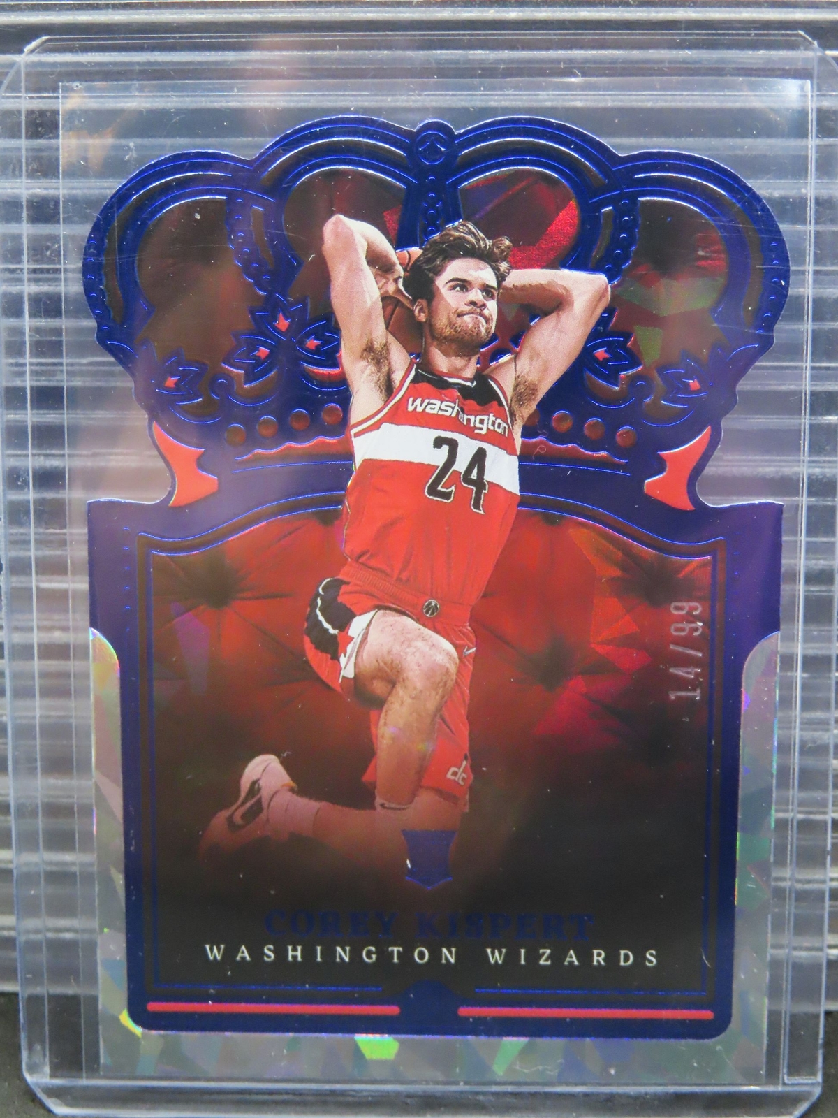 2021-22 Crown Royale Corey Kispert Crystal Blue Rookie RC #14/99 Wizards A979