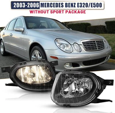Fog Lights For 2003 2004 2005 2006 Mercedes Benz E-Class E320 E500 Clear Bumper - Image 1 of 4