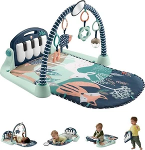 Fisher-Price Baby Playmat Kick & Play Piano Gym with Musical and Sensory Toys fo - Picture 1 of 6